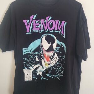 Marvel's Venom Mens X-Large Comics Graphic Black T-Shirt Spider-Man